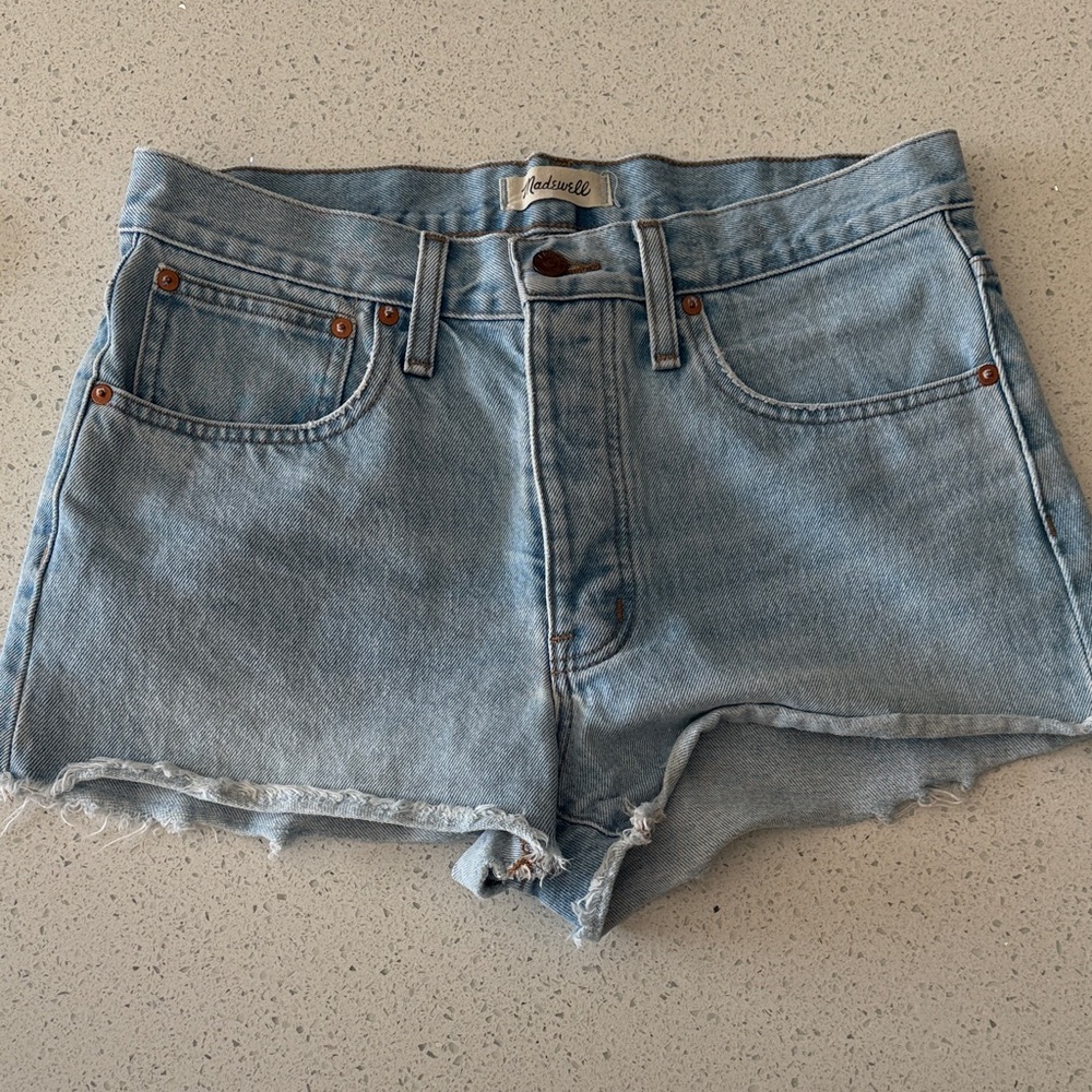 Madewell Light Wash Denim Cutoff Shorts